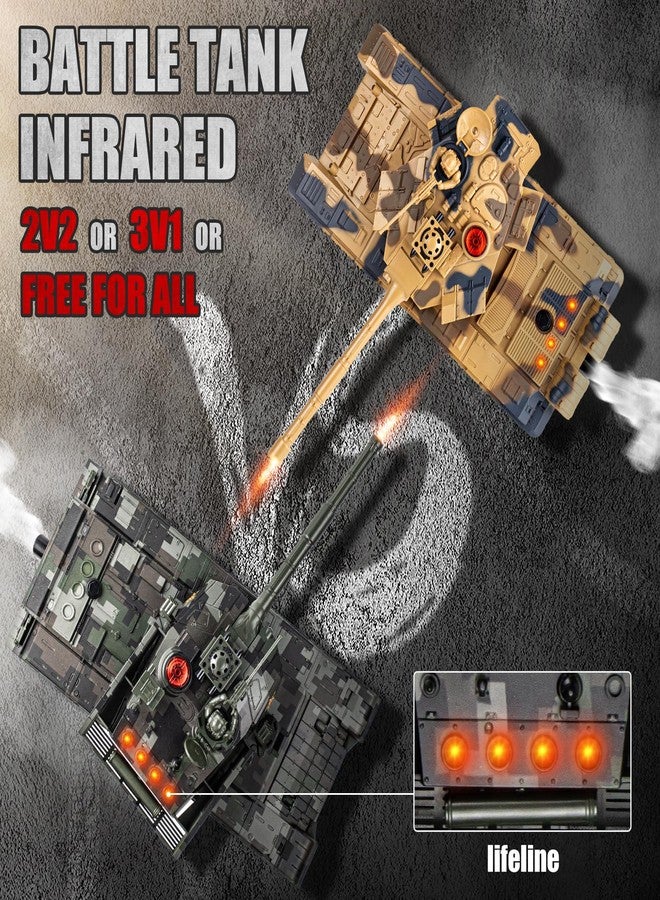 Supdex 1/24 RC Tank, Remote Control Chinese 99 Army Model Tank with Sound Effects, Lights and Smoke, 2.4G Military Model Toy for Kids, Perfect Birthday for Boys 6+ Years Old - Image 2